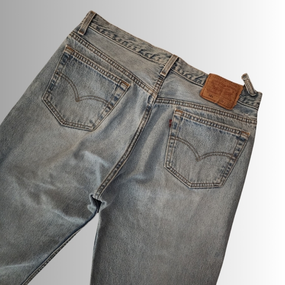 Vintage x 90s “made in USA” 501 Levi Classic Red Tab Blue Jean - Picture 4 of 13